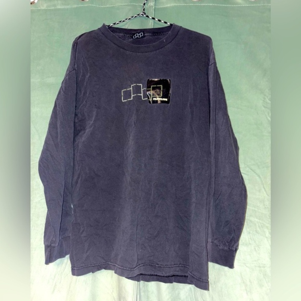Men's Black Graphic Long Sleeve Shirt